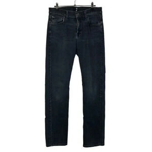 7 For All Mankind Dark Blue Straight Leg Jeans 30